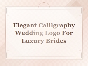 Elegant Calligraphy Wedding Logo for Luxury Brides - Cursive Monogram Design