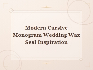 Modern Cursive Monogram Wedding Wax Seal Design Inspiration